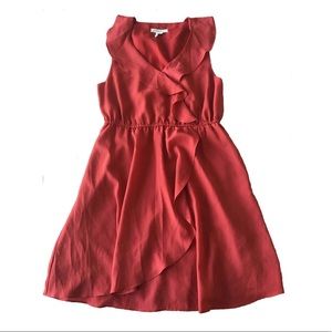 Lined Cinched-Waist Wrap Dress